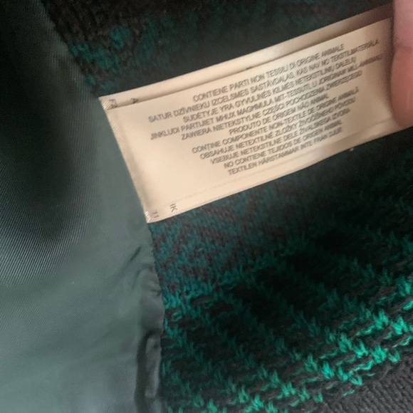 BURBERRY Boho Leather Motorcycle Jacket – Green Tribal Knit, Size XS *SO RARE* - Picture 7 of 11